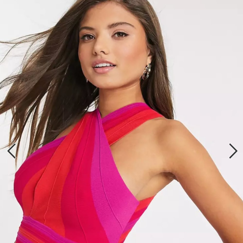 Ted Baker Kilyiee cross over knitted skater dress US 10 UK 4 NWT